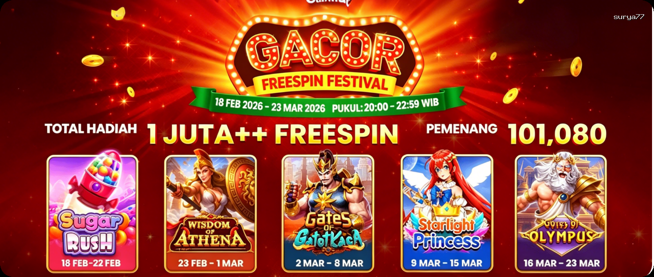 Login surya77 Sekarang Bonus Melimpah